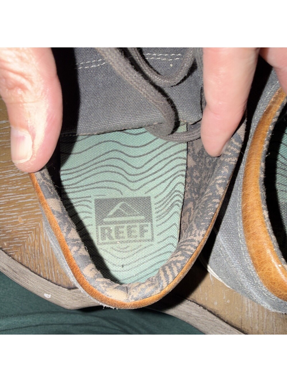 Reef Ridge TX Gray Canvas Lace-Up Sneakers Men's US 9 EU 42 MPN RF003145 - Picture 7 of 9